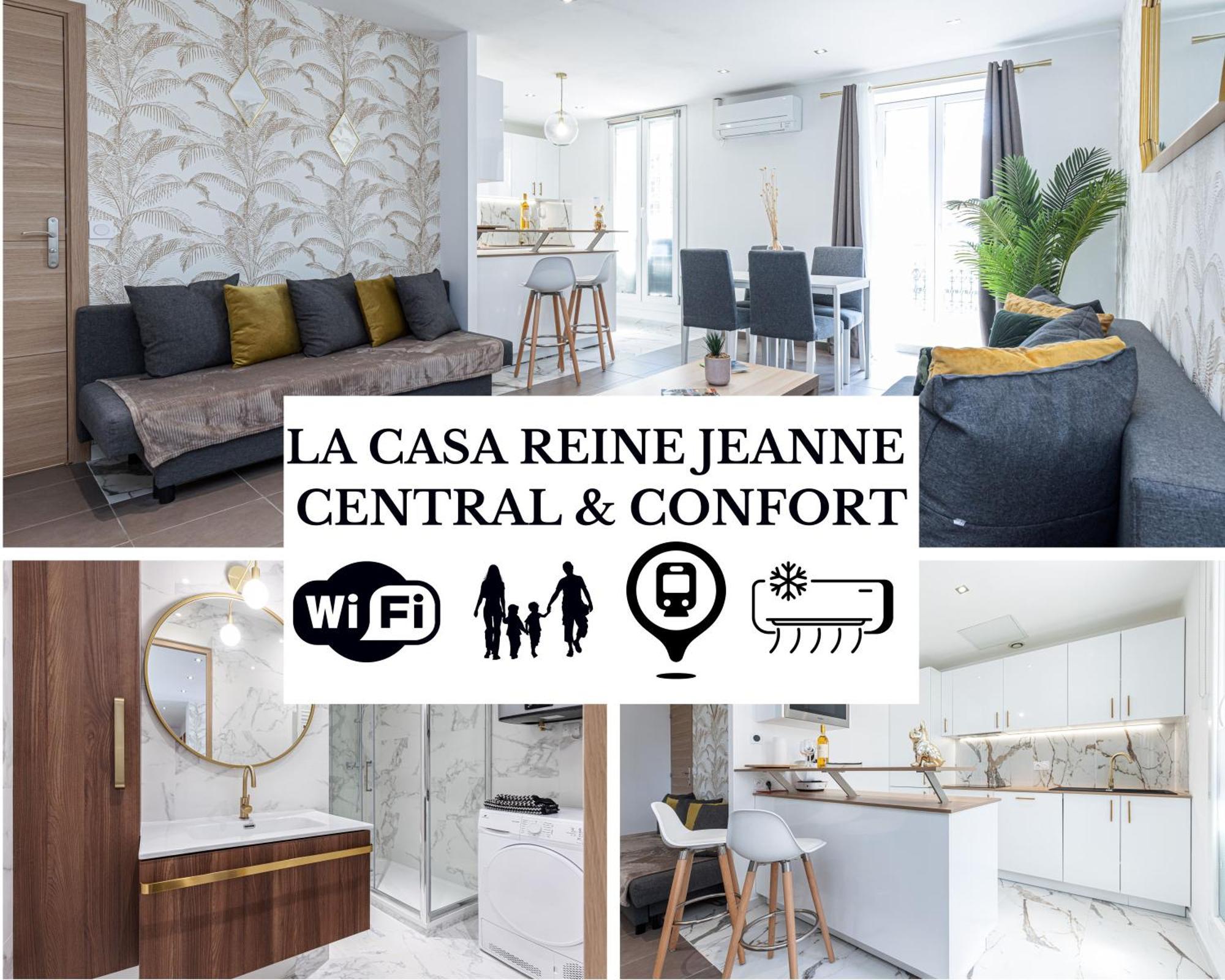 La Casa Reine Jeanne- Central Pres De La Gare - Wifi - Parking - Neuf Et Confort Nice Exterior photo